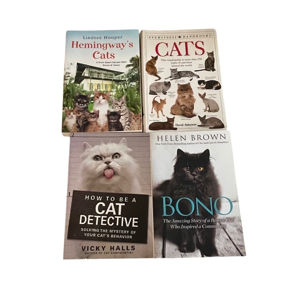 Cat Book Lot 4 Hemingway's Cats Bono How to Be a Cat Detective DK Eyewitness